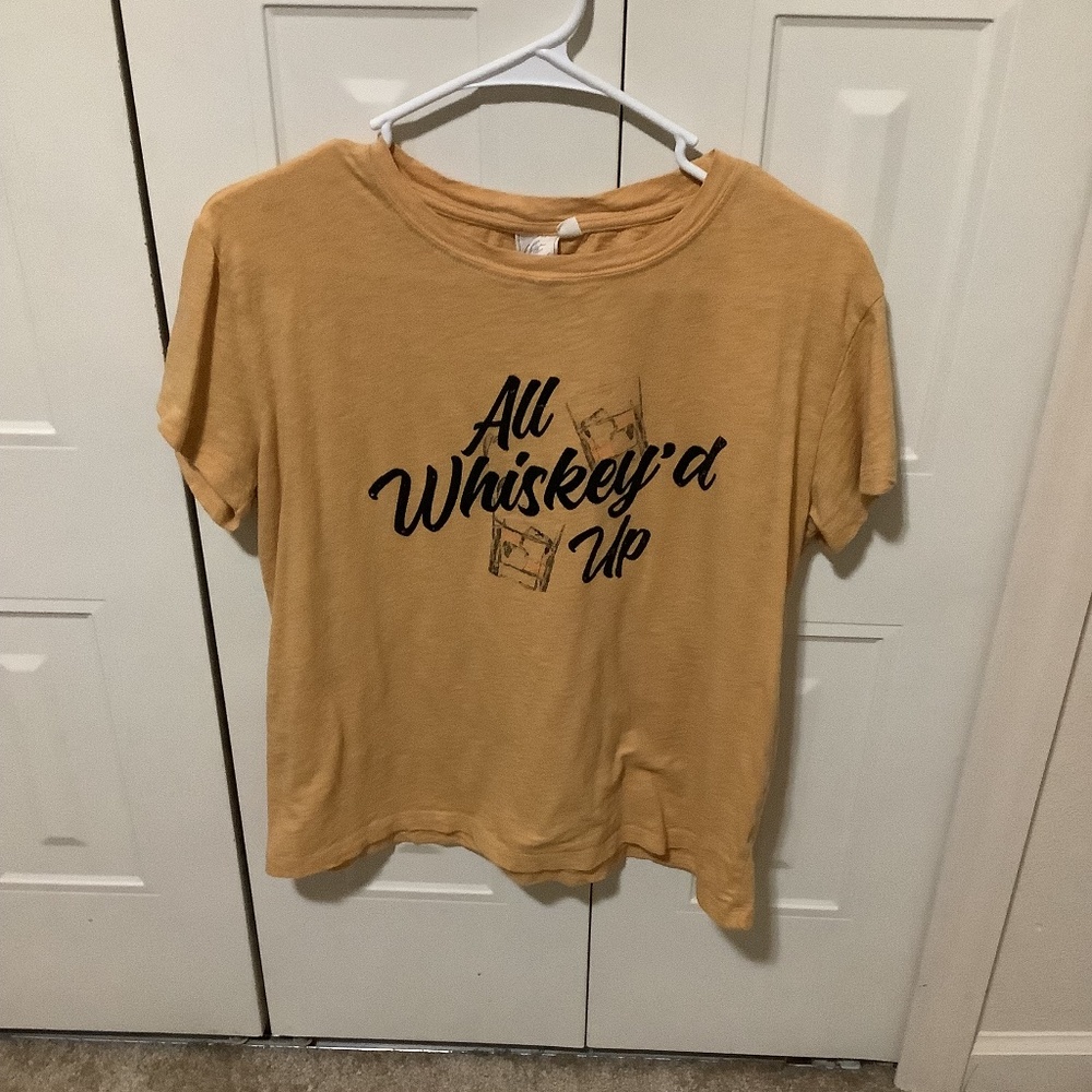 NWOT White Crow, All Whiskey’d Up Distresed T-shirt, Honey, Size: XS